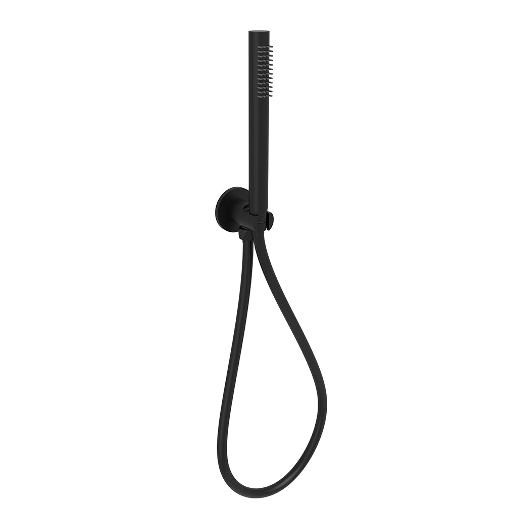 Tube Hand Shower on Bracket Matt Black PSH003-2B - Bathroom Hub