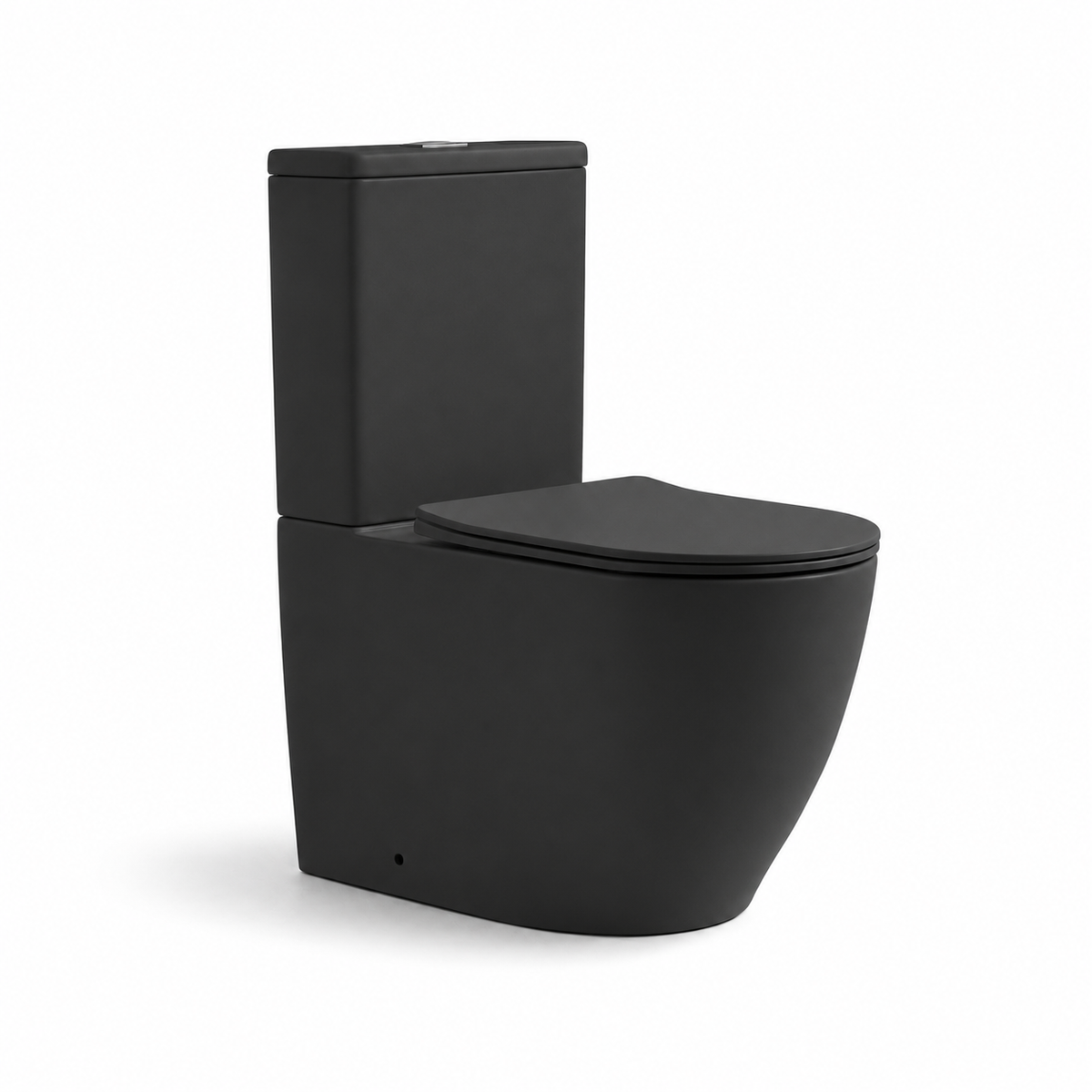 Rimless Tornado Quiet Flush Toilet Suite Matt Black - Neilson- bathroom hub online