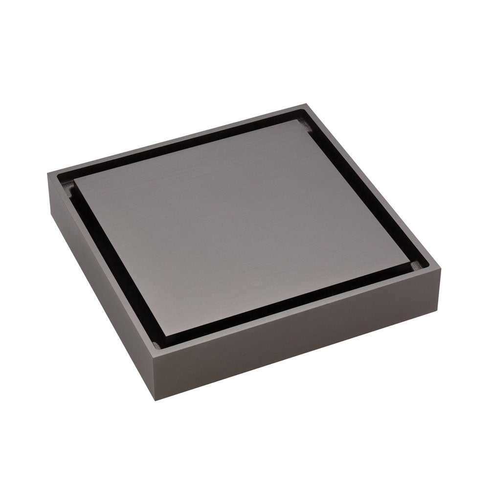 Square Tile 2-in-1 Floor Waste, 88mm Outlet, Gun Metal - Bathroom Hub