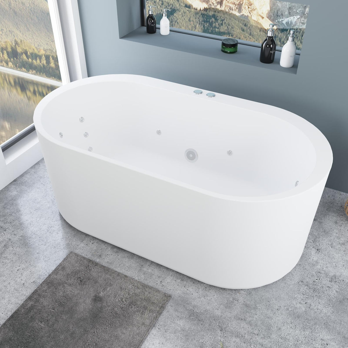 1500mm Elise 17 Jets Freestanding Spa - Bathroom Hub