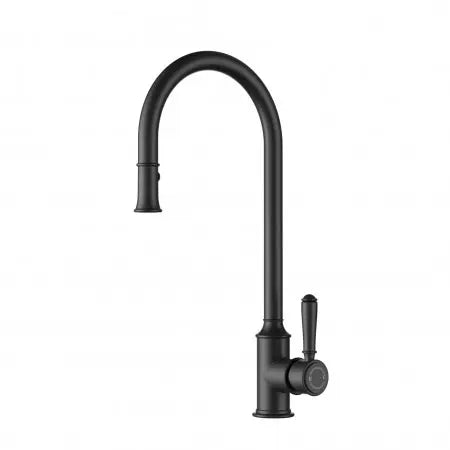 Clasico Pull Out Sink Mixer Matt Black HYB868-103-MB - Bathroom Hub