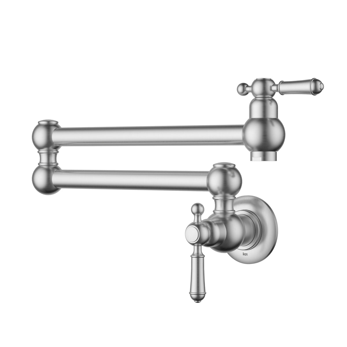 Clasico Kitchen Wall Pot Filler Lead Free - Brushed Nickel HYB868-106LF-BN - Bathroom Hub
