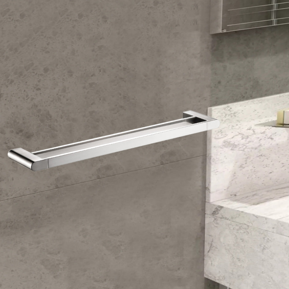 Flores Double Towel Rail 800mm Brushed Nickel 55302-800-BN - Bathroom Hub