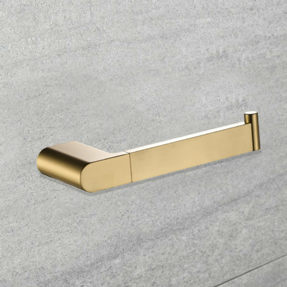 Flores Toilet Roll Holder Brushed Gold 55304-BG - Bathroom Hub