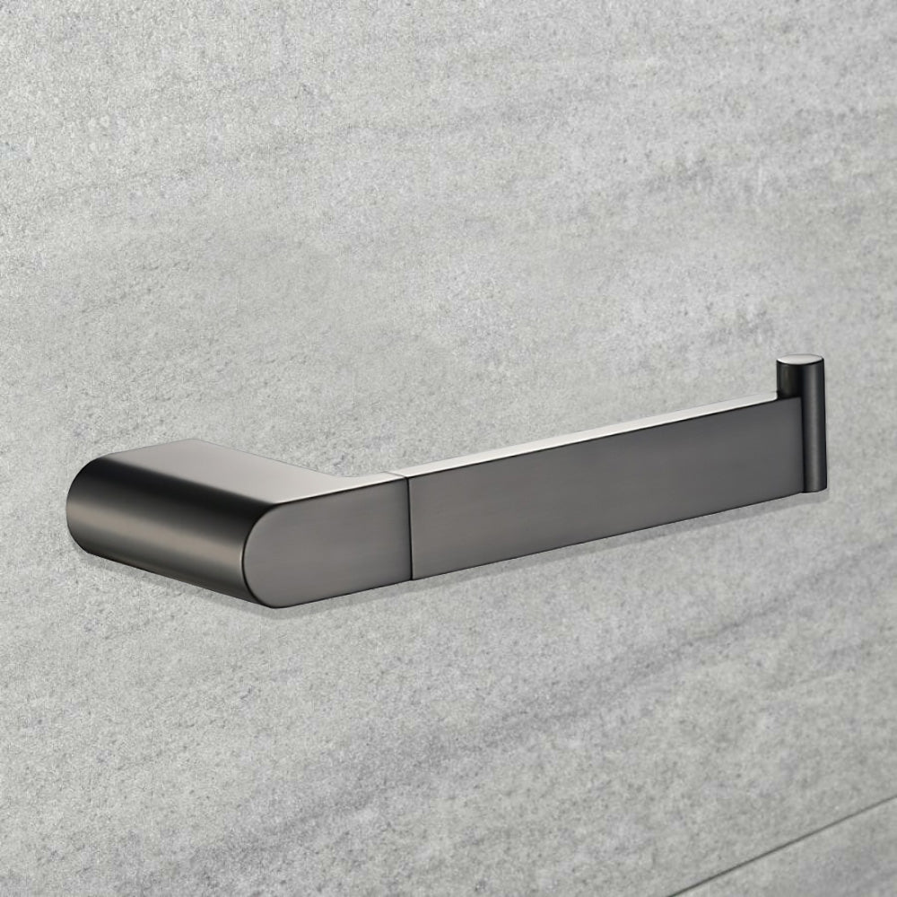 Flores Toilet Roll Holder Gunmetal 55304-GM - Bathroom Hub