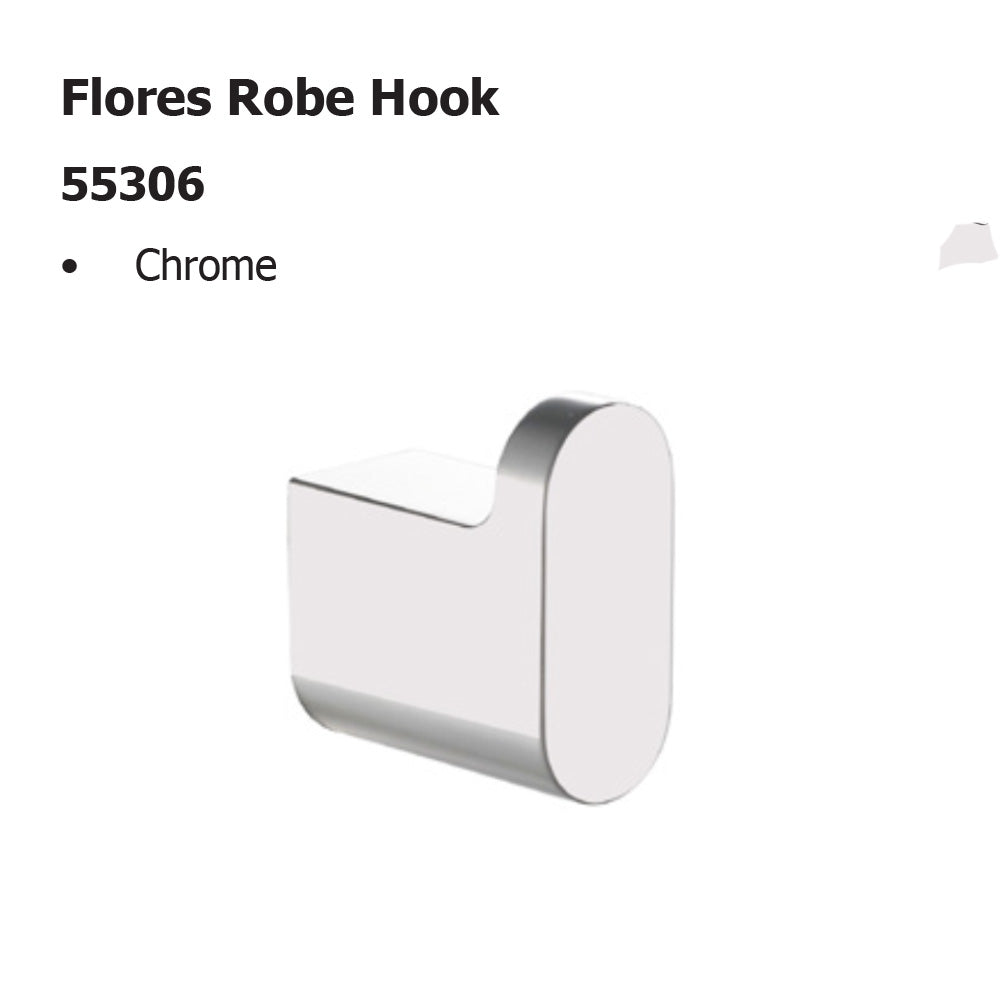 Flores Robe Hook 55306 - Bathroom Hub