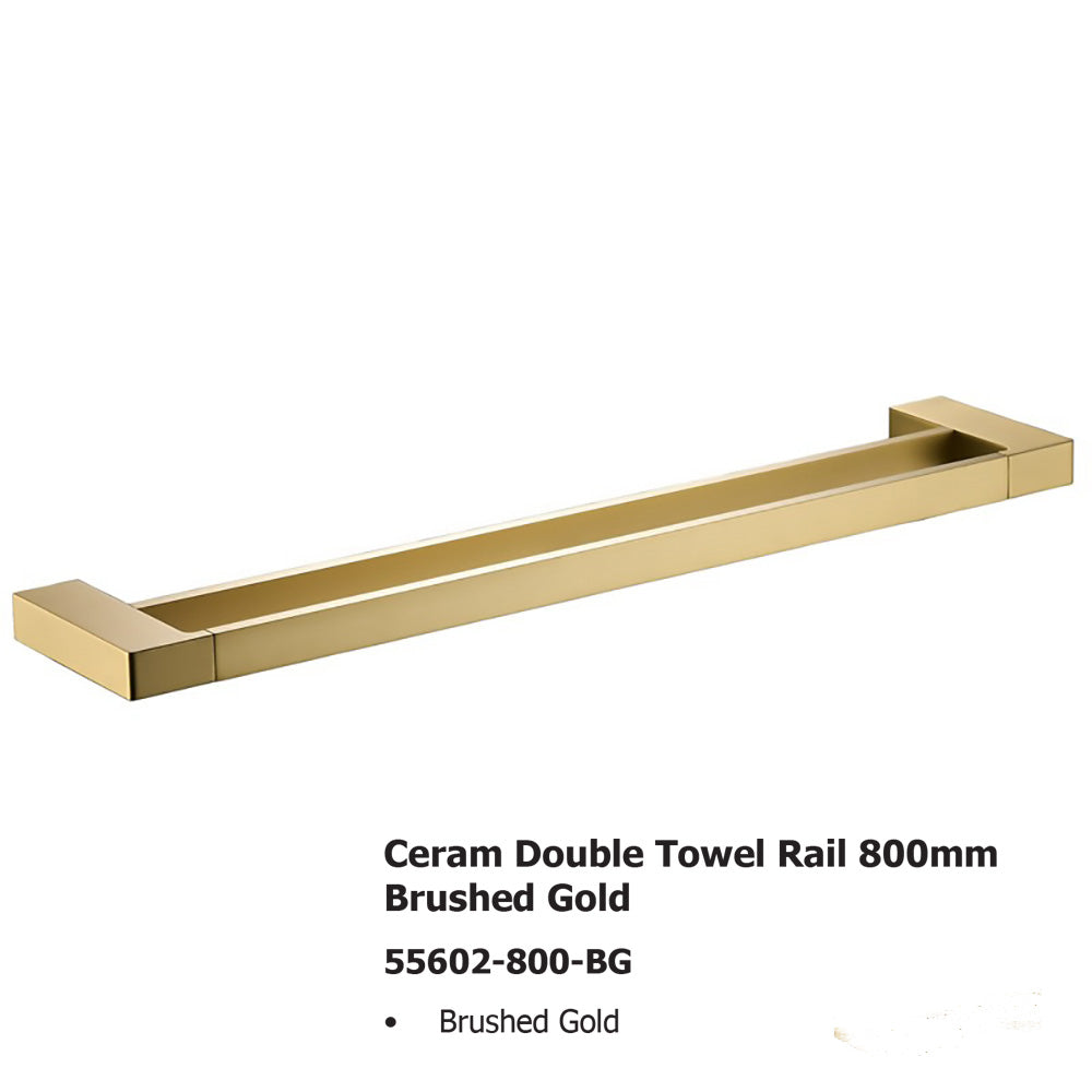 Ceram Double Towel Rail 55602-800-BG In Sydney