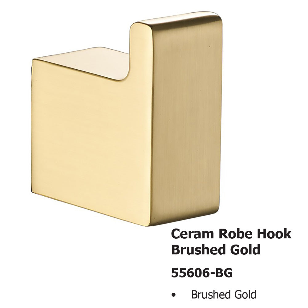 Ceram Robe Hook Brushed Gold 55606-BG In Sydney