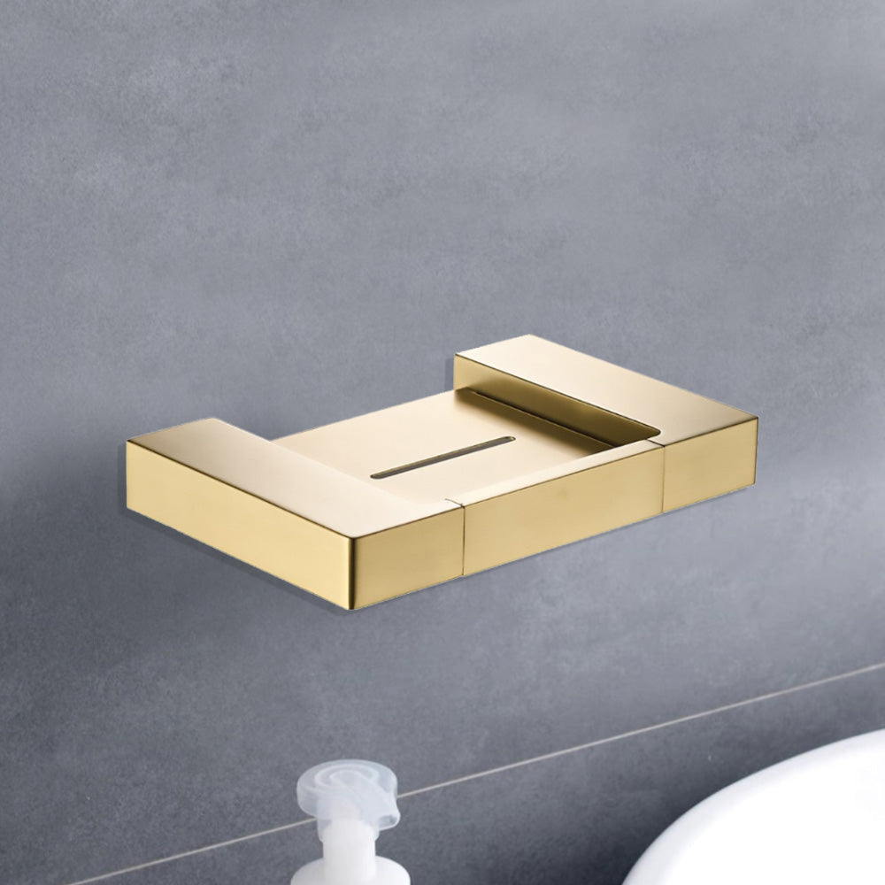 Ceram Soap Holder Brushed Gold 55610-BG - Bathroom Hub