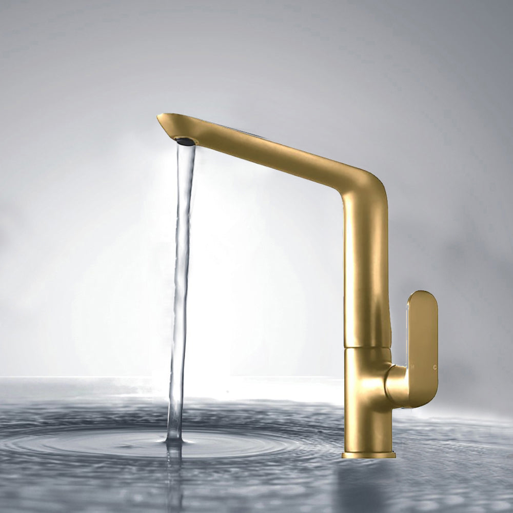 Kara Sink Mixer Brushed Gold HYB11-101BG - Bathroom Hub