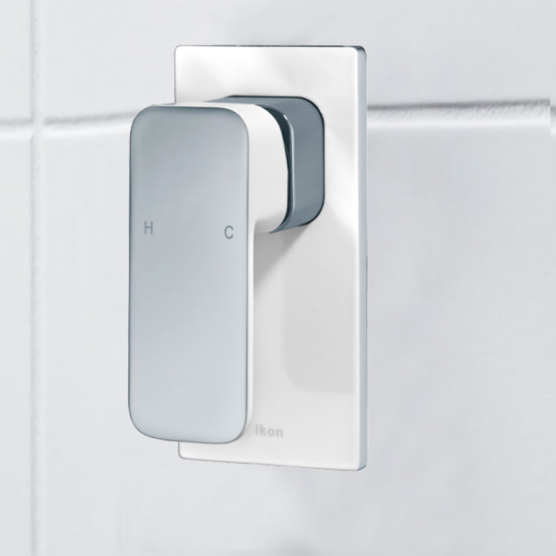 Seto Wall Mixer Chrome & White HYB66-301CW - Bathroom Hub