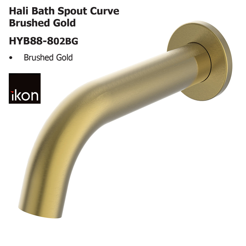 Hali Bath Spout Curve Brushed Gold HYB88-802BG - Bathroom Hub