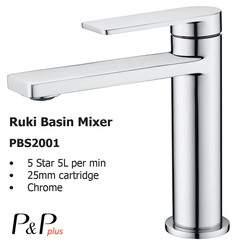 Ruki Basin Mixer PBS2001LF - Bathroom Hub