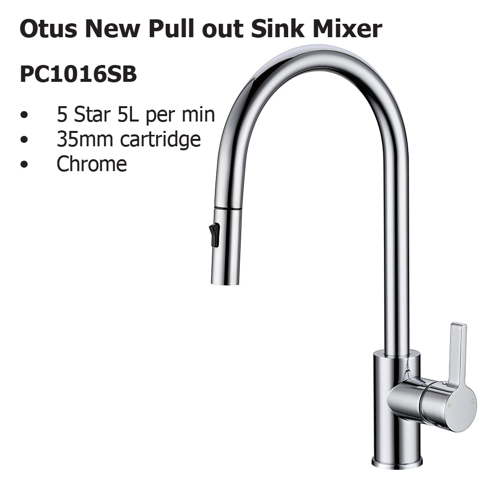 Otus New Pull out Sink Mixer Chrome PC1016LF - Bathroom Hub