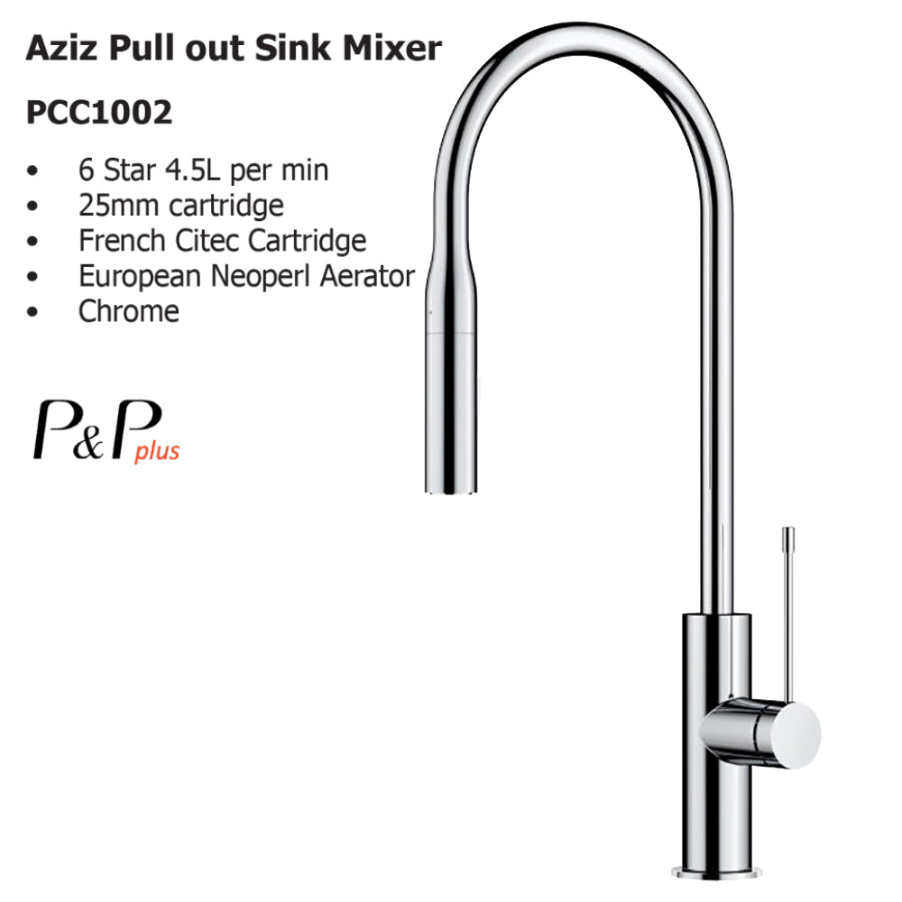 Aziz Pull out Sink Mixer PCC1002 In Sydney