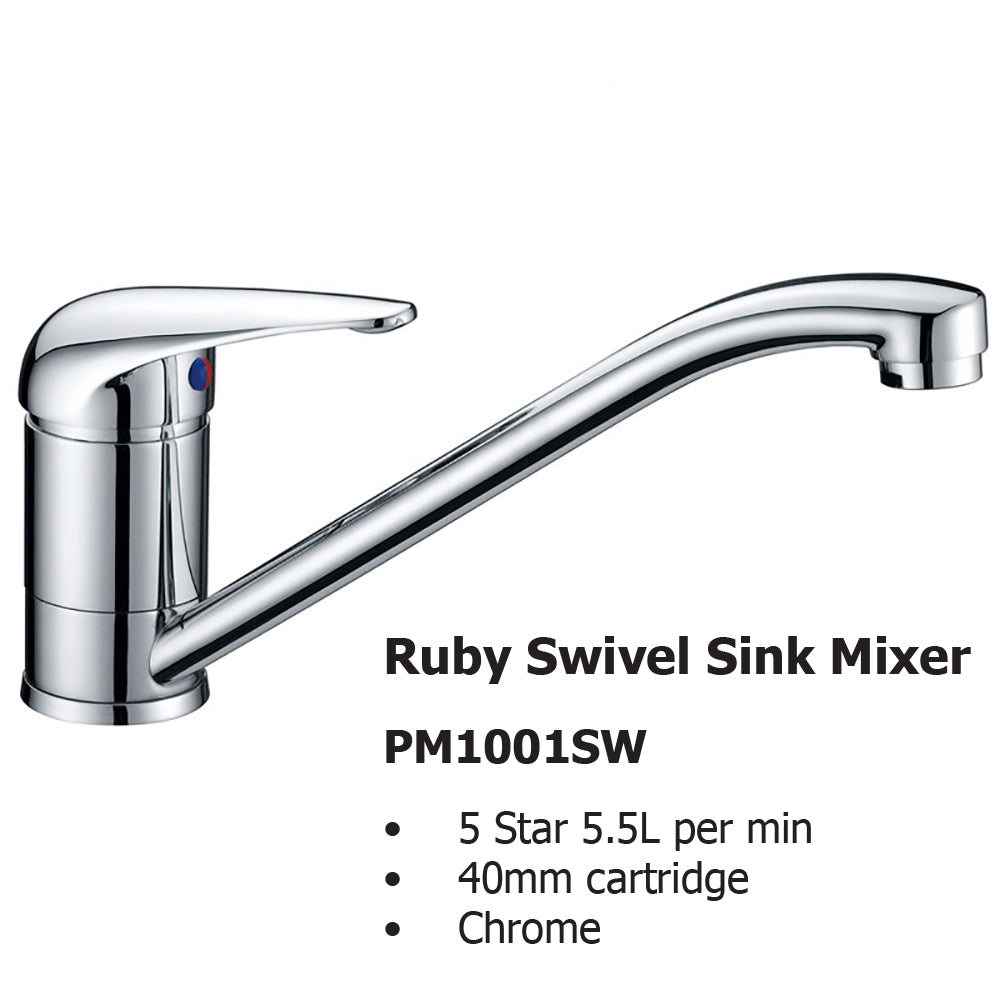 Ruby Swivel Sink Mixer PM1001SW - Bathroom Hub