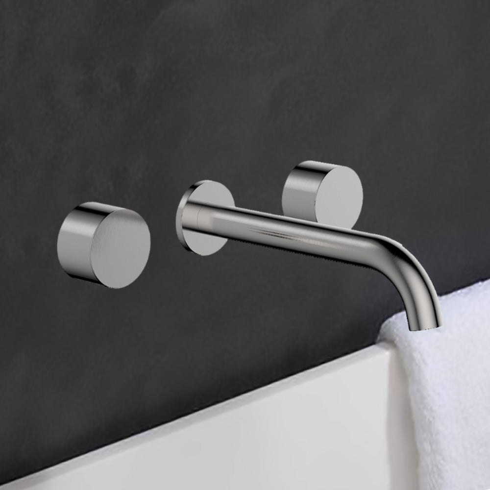 Tana 1/4 Turn C/D Basin/Bath Set Brushed Nickel POK90NZ01-BN - Bathroom Hub
