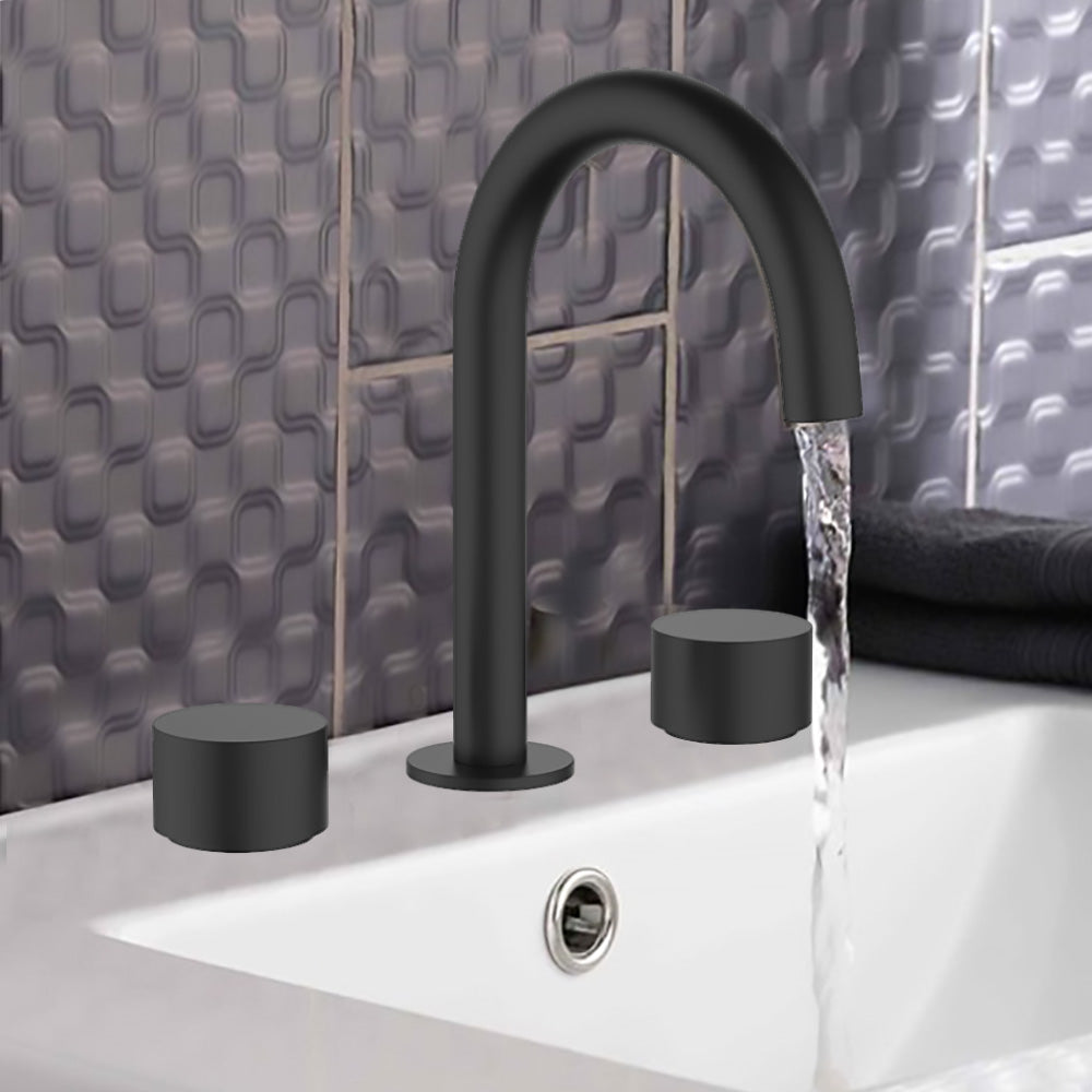 Tana 1/4 Turn C/D Basin Set Matt Black POK90NZ04-MB