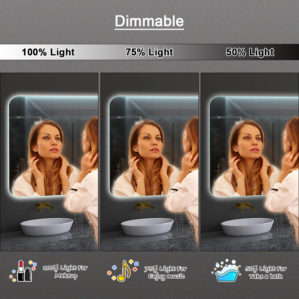 Vision Square LED Mirror - Bathroom Hub