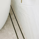Aluminium Slimline Tile Insert Shower Drain Antique Brass 300-3000x100x21mm
