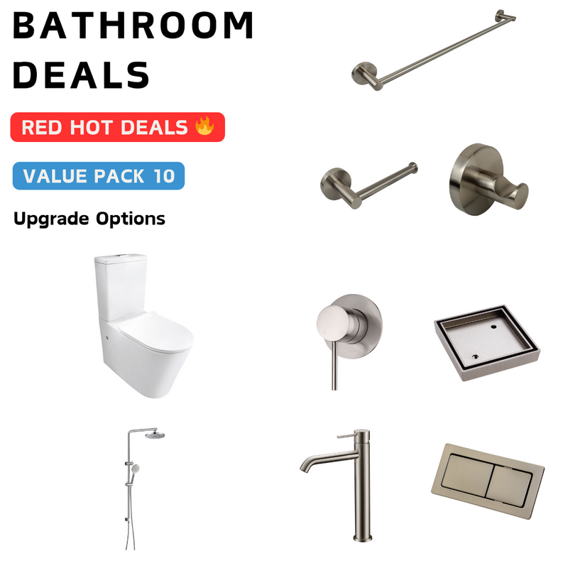 Hali Brushed Nickel Bathroom Package Deal