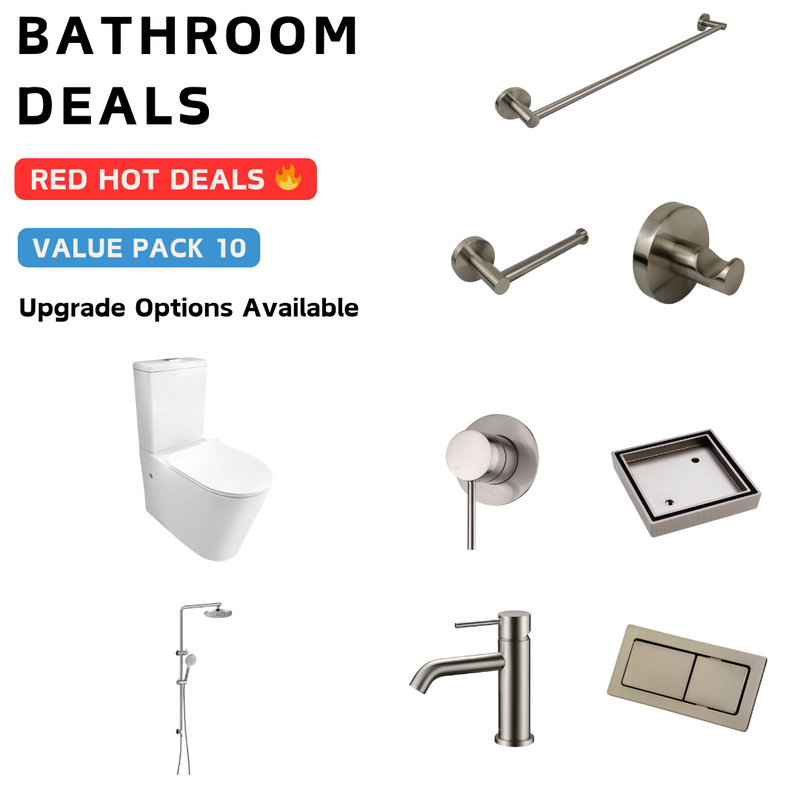 Hali Brushed Nickel Bathroom Package Deal