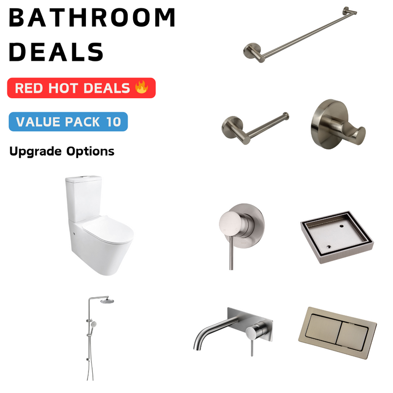 Hali Brushed Nickel Bathroom Package Deal