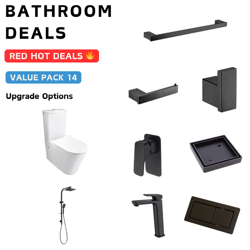 Eden Matt Black Bathroom Package Deal