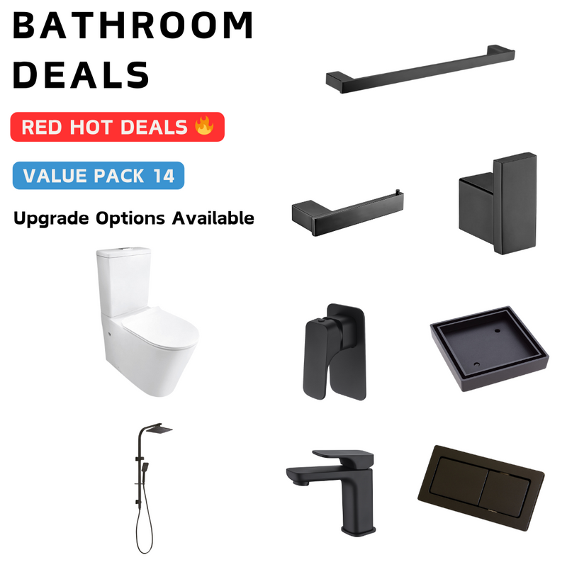 Eden Matt Black Bathroom Package Deal