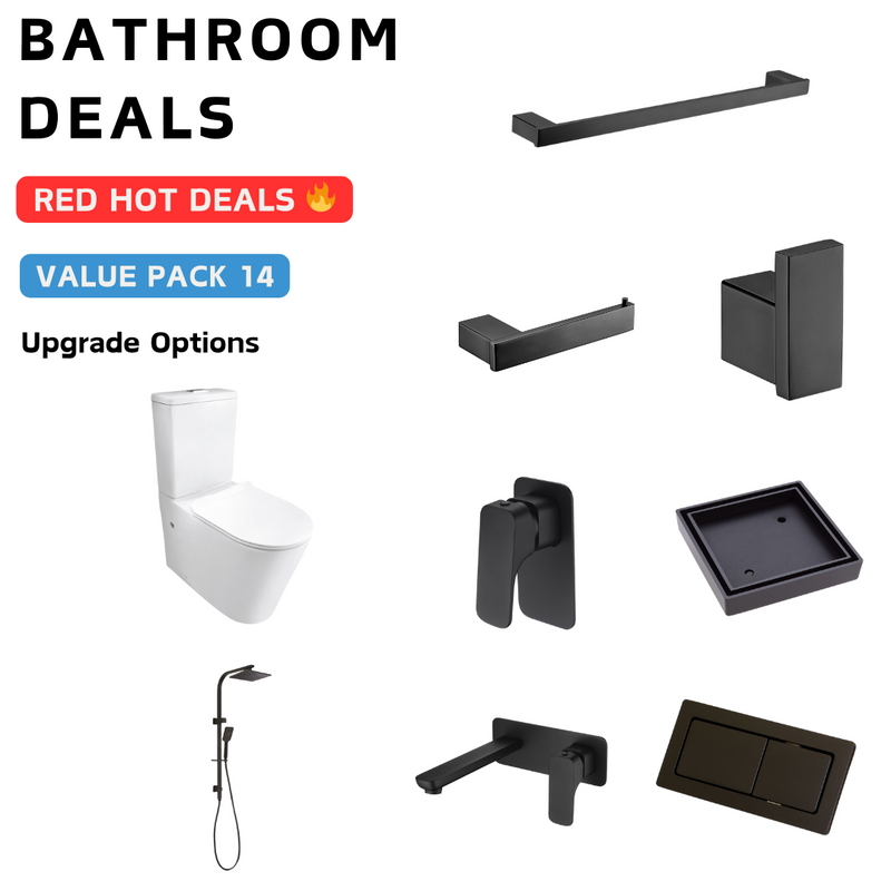 Eden Matt Black Bathroom Package Deal