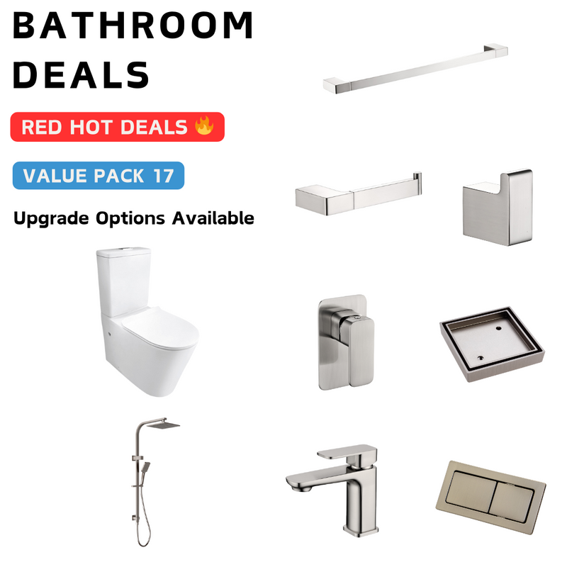 Nova Brushed Nickel Bathroom Package Deal