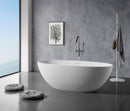 Solid Surface Cast Stone Freestanding Bath 1004 Matt White