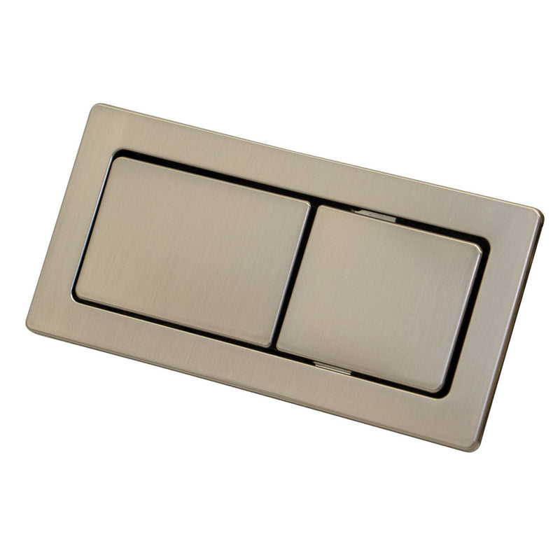 Rectangular Brushed Nickel Flush Buttons