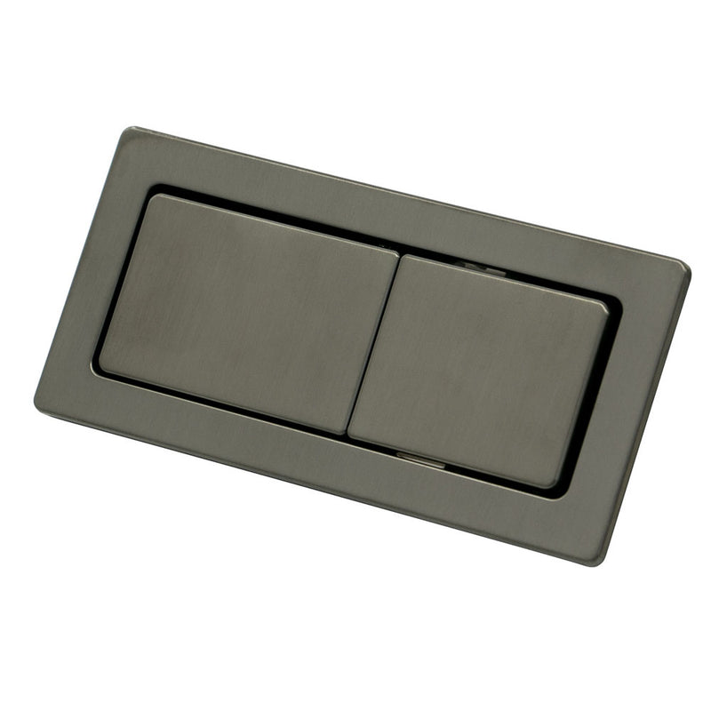 Rectangular Gun Metal Flush Buttons