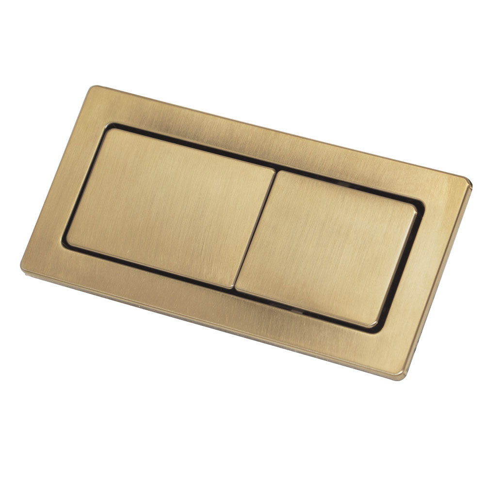 Rectangular Brushed Gold Flush Buttons