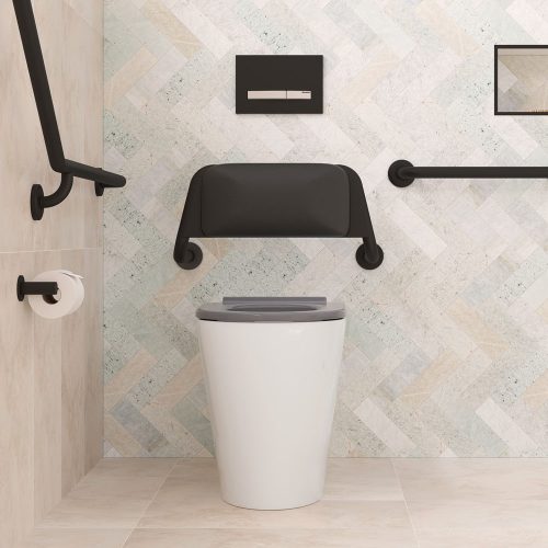 Toilet Back Rest, Matte Black