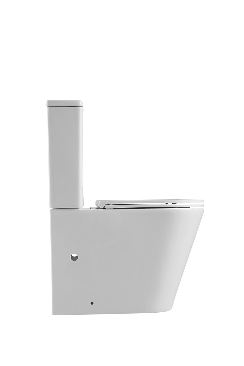 Back to Wall Rimless Compact Toilet Suite Belmont