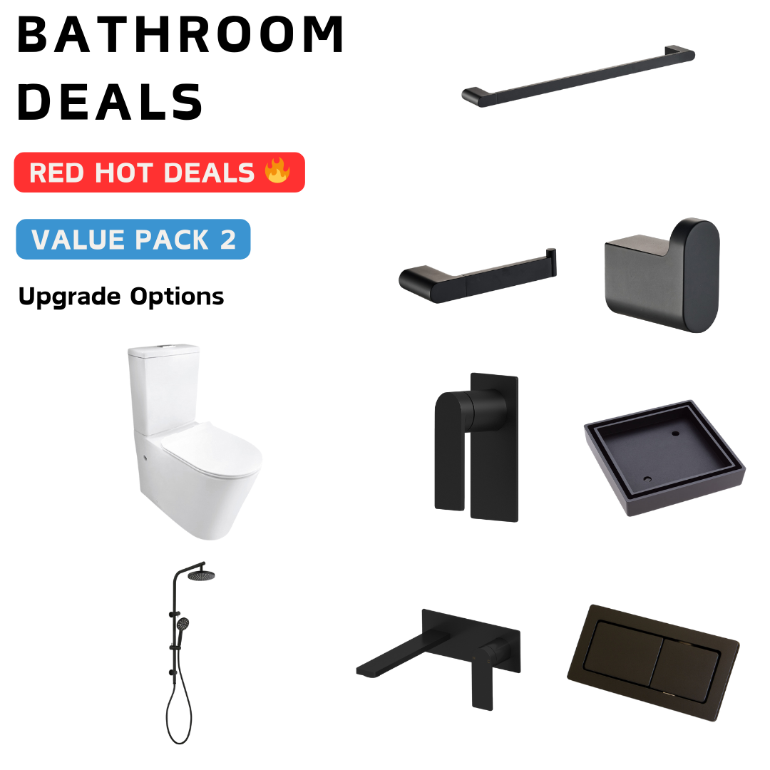 Ruki Matt Black Bathroom Package Deal - Bathroom Hub