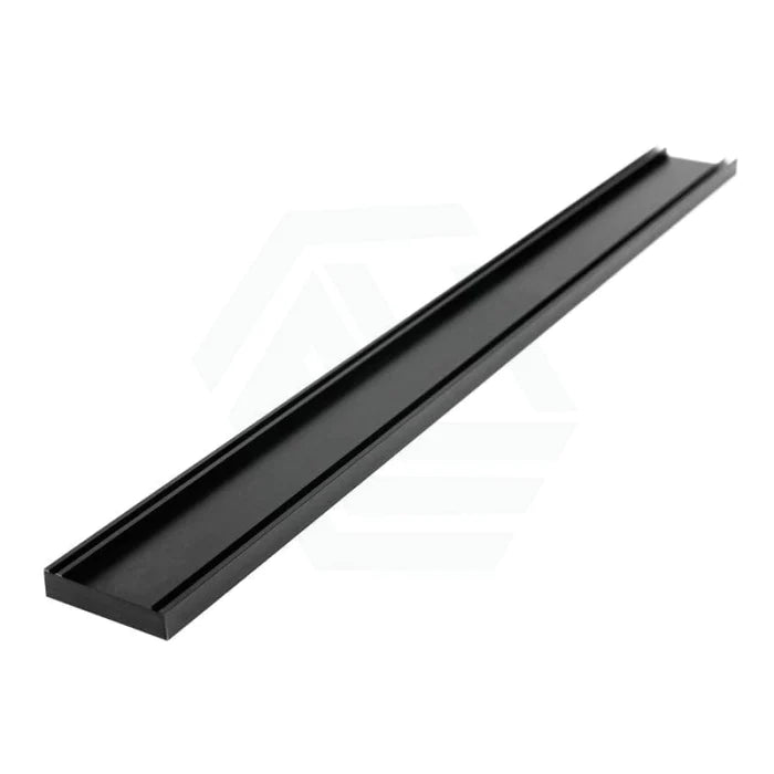 Aluminium Slimline Tile Insert Shower Drain Matt Black 300-3000x100x21