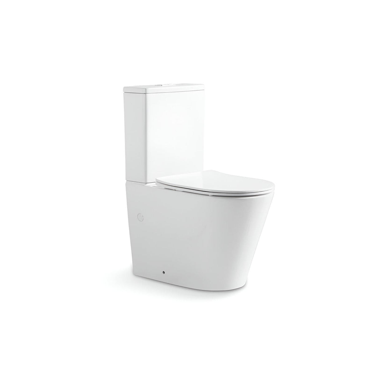 Rimless Tornado Quiet Flush Toilet Suite Matt White - Bathroom Hub