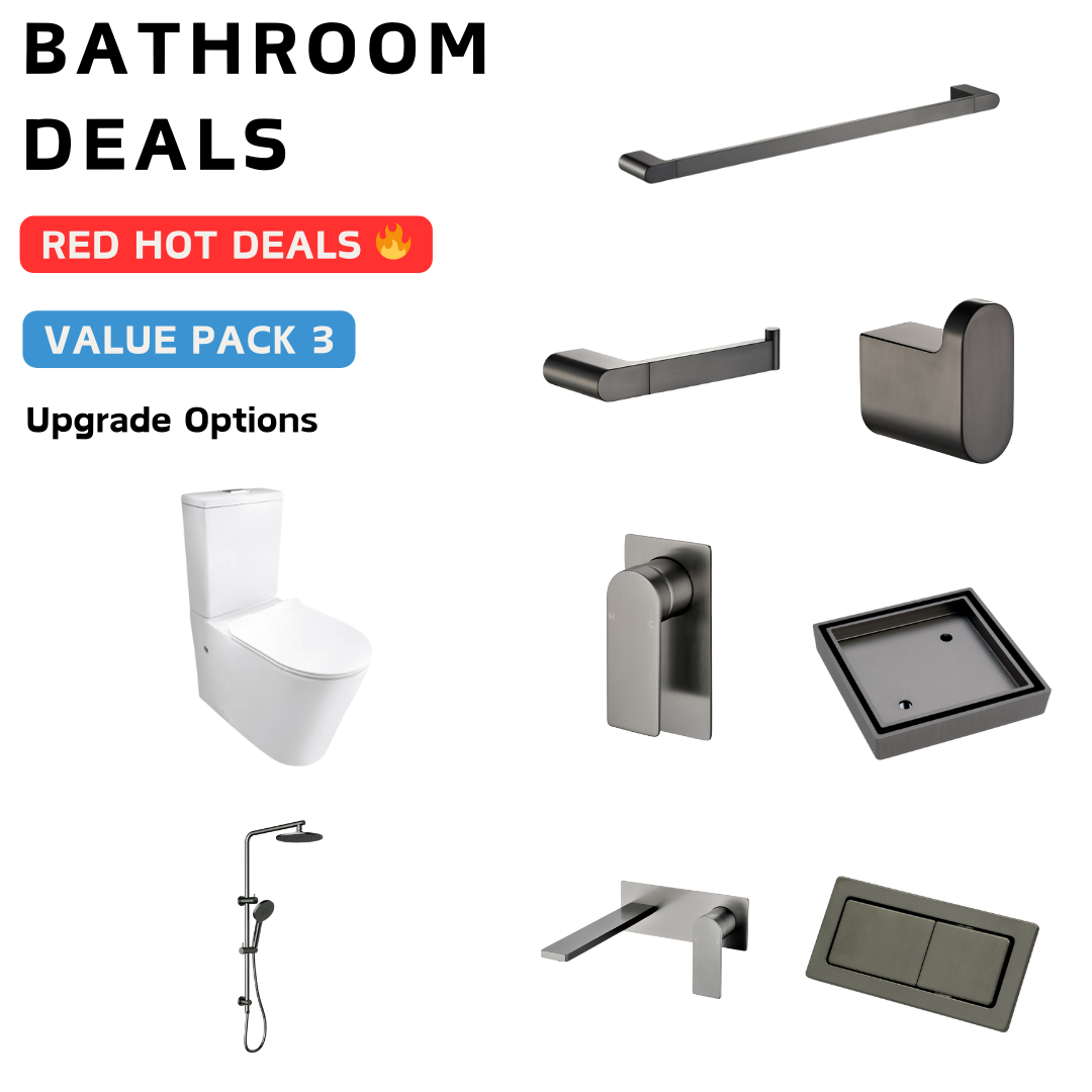 Ruki Gun Metal Bathroom Package Deal - Bathroom Hub