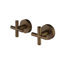 Antique Brass Cross Handle Taps ABX-406- bathroom-hub-online