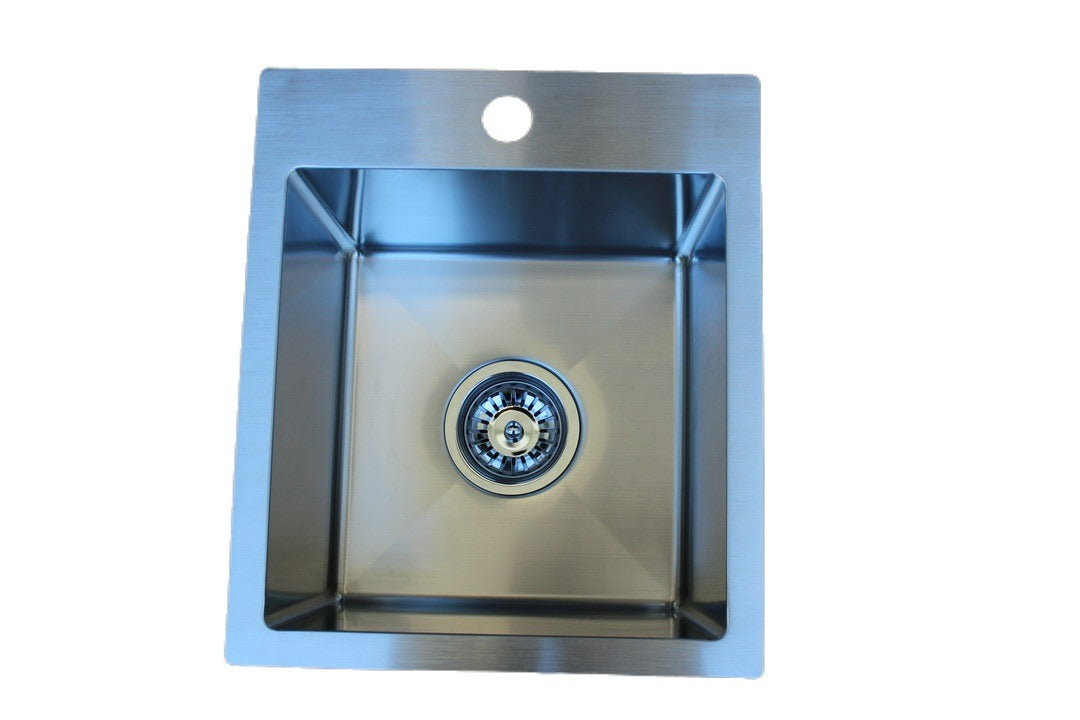 Handmade Stainless Steel Kitchen Sink / Laundry Tub (42cm x 36cm) - HMSB4236TH - Bathroom Hub