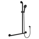 Hustle Care Matte Black Inverted T Rail Shower, Right-Hand - 444113BRH - Bathroom Hub