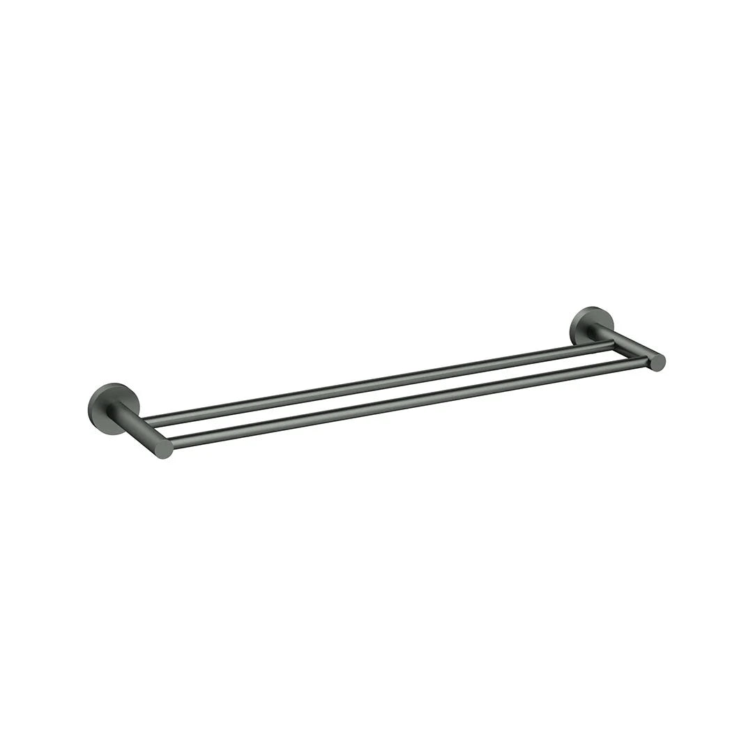 Otus Double Towel Rail 600mm Gunmetal 4501-600-GM - Bathroom Hub