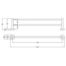Otus Double Towel Rail 600mm Matt Black 4501-600-MB