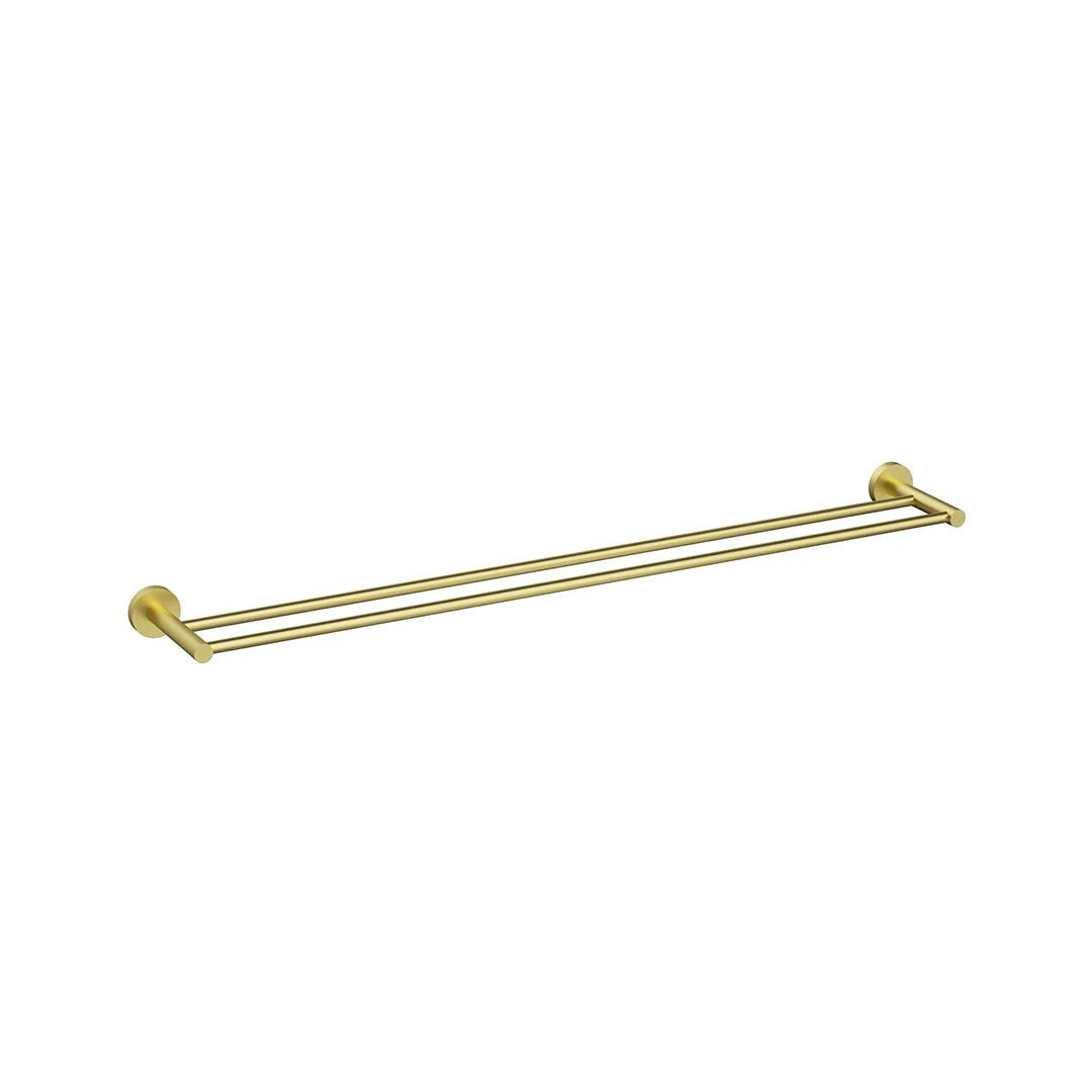 Otus Double Towel Rail 900mm Brushed Gold 4501-900-BG - Bathroom Hub