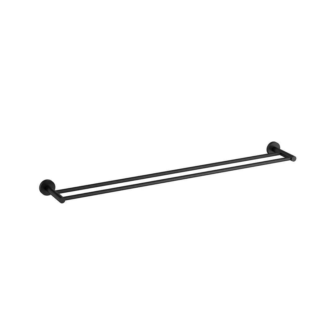 Otus Double Towel Rail 900mm Matte Black 4501-900-MB - Bathroom Hub
