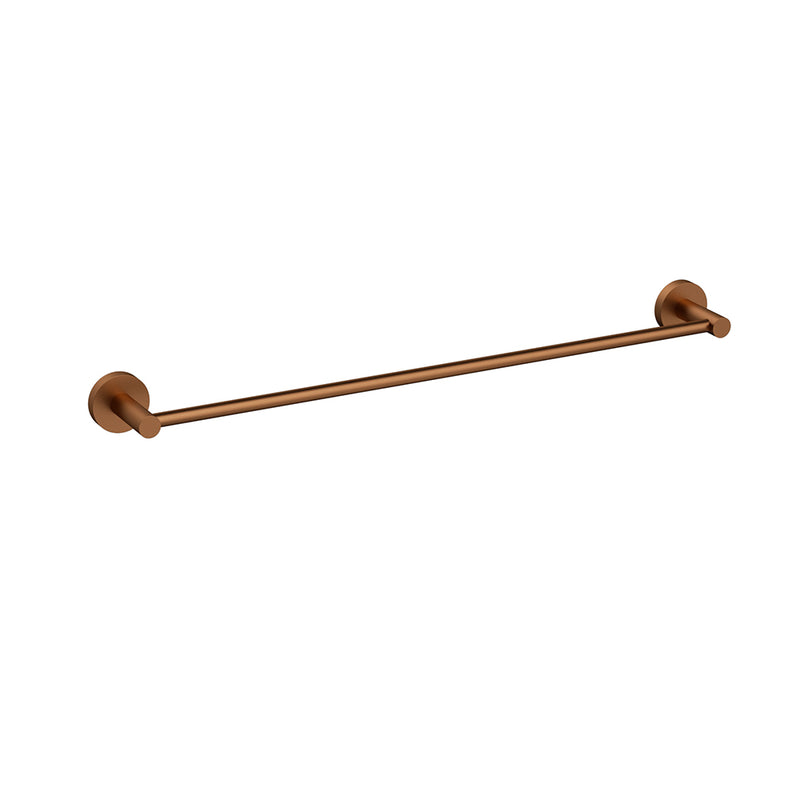 Otus Single Towel Rail 600mm Brush Copper 4502-600-BC
