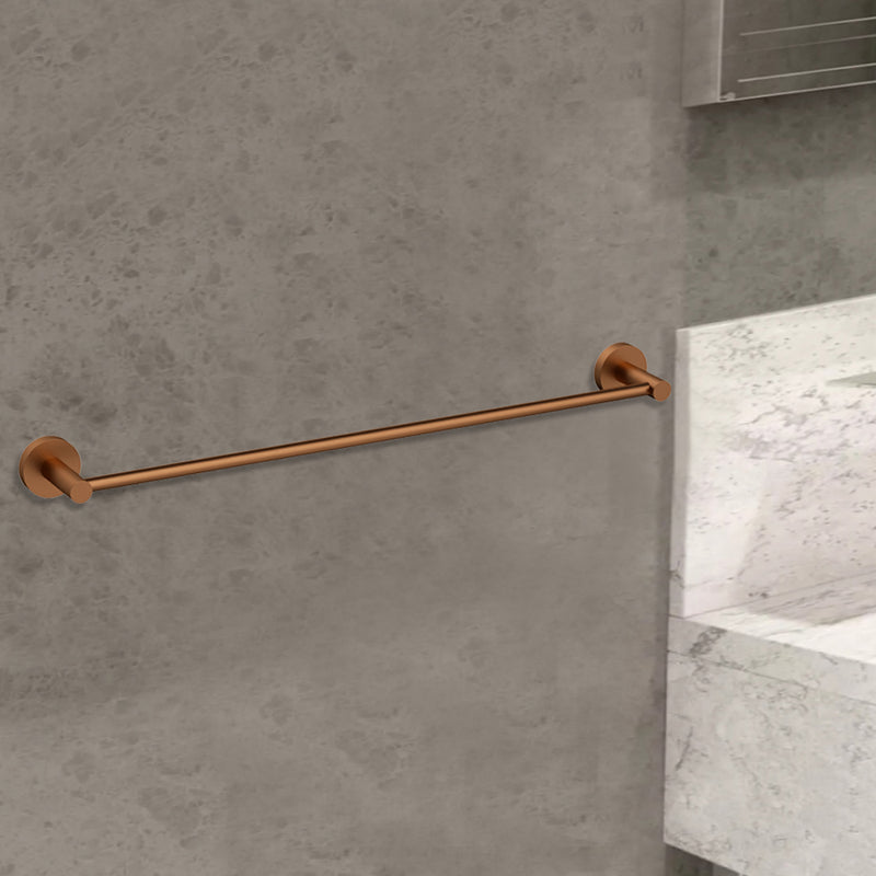 Otus Single Towel Rail 600mm Brush Copper 4502-600-BC